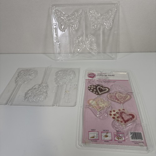 Candy molds lollipop hearts - candy,