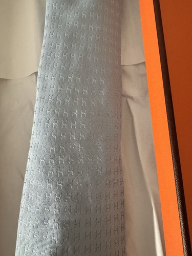 Hermes faconnee silk tie - h,