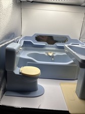 Sindy Pedigree 1980 Bath/Sink Unit/Toilet Blue Bathroom Suite Vintage