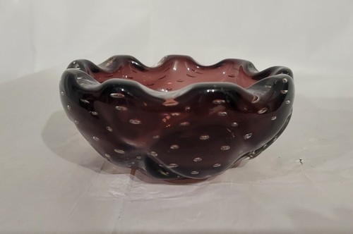 Murano glass purple bowl - murano, /