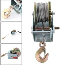 600lb Manual Boat Marine Trailer Hand Powered Winch with 8m Wire Cable + Hook