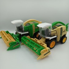 2 x Green Push toy Combine Harvester 30cm L / 17cm W / 12cm H