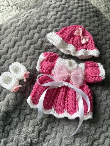 Hand knitted dolls clothes - knitted,
