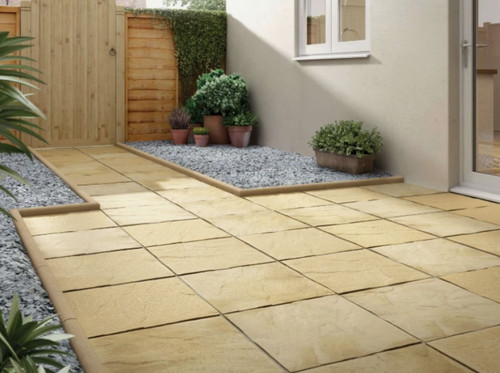 Pendle riven buff paving slab - pendle,