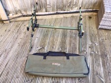 Carp Kinetics Fishing Rod Pod 3 Rods With Bag Used Carp Fishing Gear