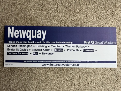 London paddington newquay fgw - london, paddington-newquay