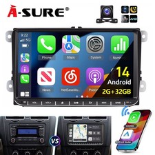 CAM+ Apple Carplay For VW GOLF MK5 MK6 9" Car Stereo Radio Android 14 Player GPS