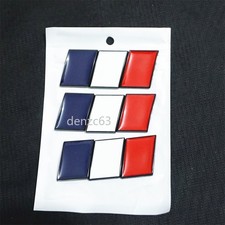 3x Matte France Flag Black