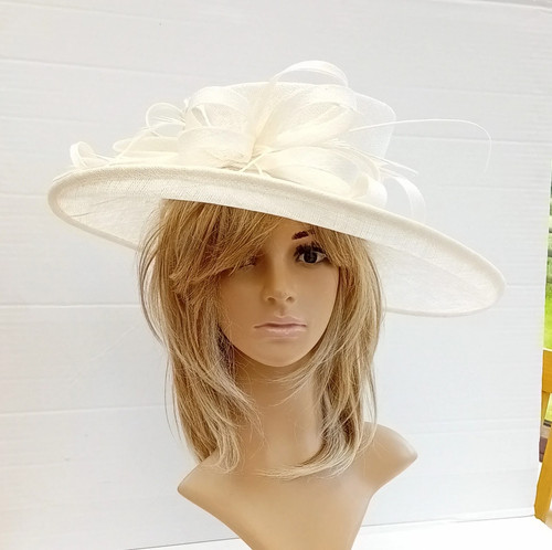 Ivory statement wedding - statement, hat
