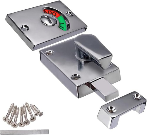 Door lock indicator toilet - door,