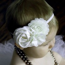 3 Flower Girls Baby White