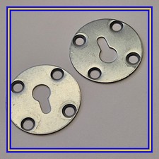 117020 x2 IKEA Metal Keyhole Plate, 50mm Diameter
