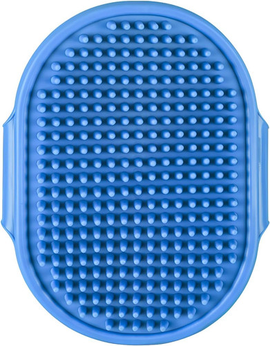 Dog grooming glove blue - dog, glove,