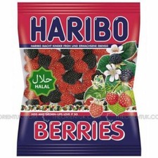 HARIBO BERRIES Halal Jelly Jellies Sweets Kids Party Bag Fillers 80g cake decor