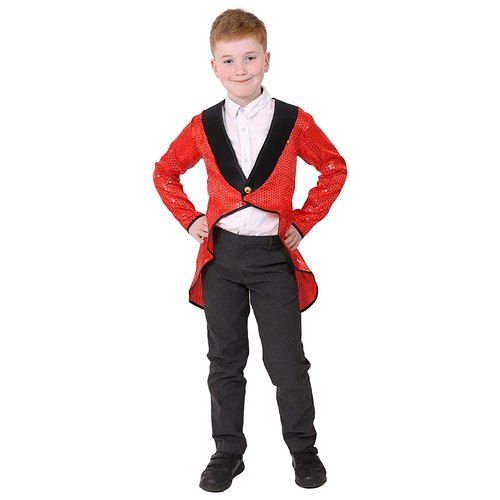 Childs red sequin - sequin, tailcoat