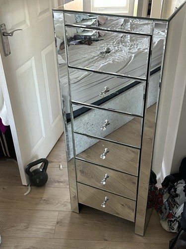 Drawer mirrored tall - drawer, chest