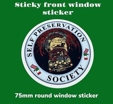 Italian job self preservation society tunnel window sticker classic mini film uk