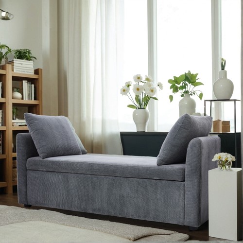 Grey ottoman window - ottoman, seat