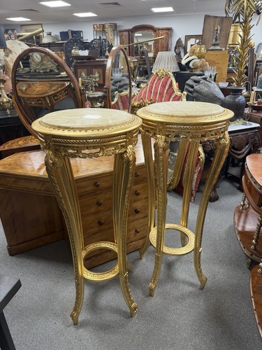Pair gilt marble - gilt, jardinières