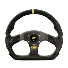 OMP Superquadro Flat Bottom Steering Wheel - 330 x 290mm Dia / Flat Dish / Suede
