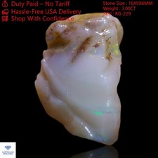 3.00 Cts Natural Australian Fire Opal Gemstone Necklace Supply Rough 16x9x6 mm