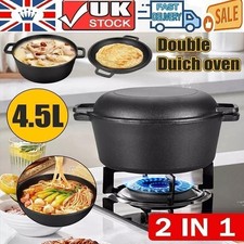 Cast Iron Casserole Pot Pan