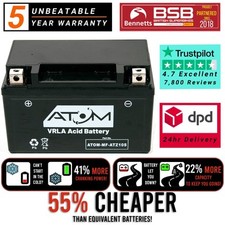 YTZ10S Atom AGM Motorcycle Battery 12V for Kawasaki Z 650 2020-2022