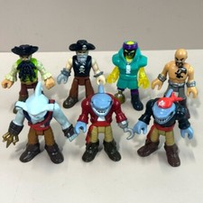 Lot Fisher Price Imaginext Pirate Adventures Shark Captain Pirate Ghost Hook Toy