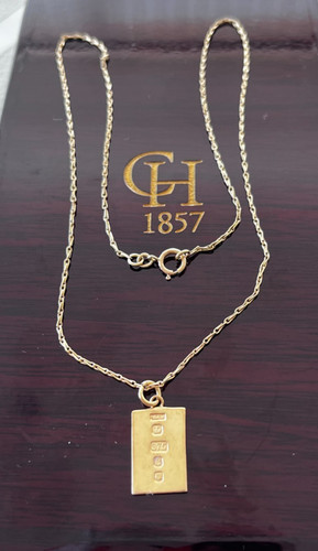 9ct yellow gold ingot - yellow,