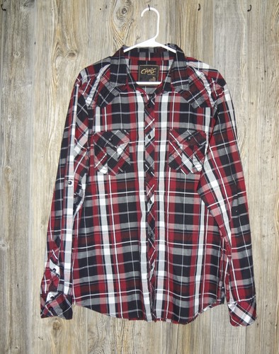 Chalc mens western plaid shirt - mens,