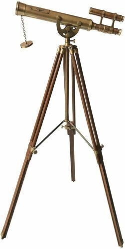 Antique brass telescope - brass,