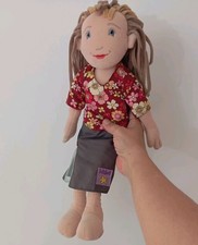 Vintage Lily Doll-Skirt & Retro Floral Blouse-40cm Tall Collectable Rag Soft Toy