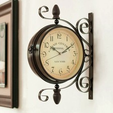 Outdoor Wall Clock Double