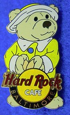 BALTIMORE YELLOW FISHERMAN JACKET HERRINGTON CITY POLAR BEAR Hard Rock Cafe PIN