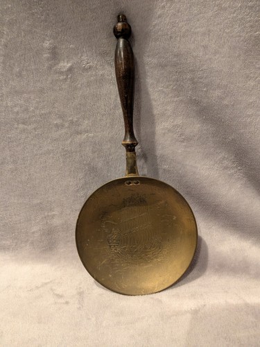 Vintage etched brass chestnut - vintage,