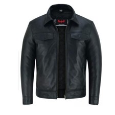 BLACK LEATHER BIKER STYLE