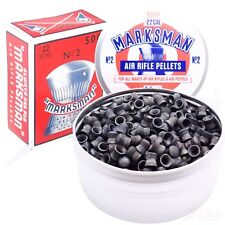 1000 x .22 DOMED AIR GUN RIFLE PELLETS SHOOTING HUNTING - 2 BOXES MARKSMAN