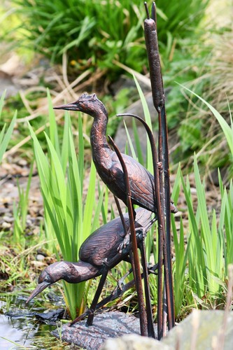 Herons reeds ornament - herons, on