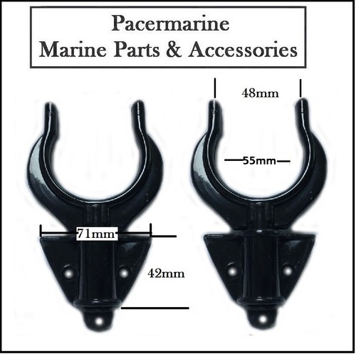Pair black oar rowlocks - oar,