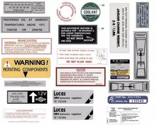 1981-91 H.E V12 FULL SETS OF XJS ABS OR NON ABS JAGUAR V12 & XJS H.E. stickers