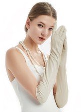 Long leather Gloves Elbow Long