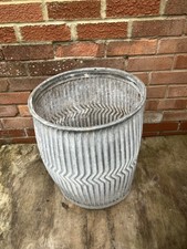 Vintage Galvanised Dolly  Wash Tub Garden Planter - Good Quality Original Item