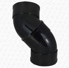 Solvent 110mm Soil Pipe Offset Bends 45° SWAN NECK - Black Glued 4" ABS Vent