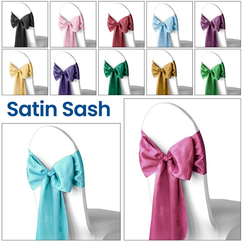 Satin sashes chair cover bow - satin,