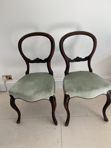 Two victorian mahogany balloon - two,