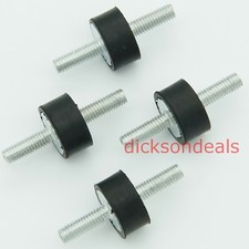 4 x Anti Vibration Rubber Bobbin Mounts 20mm D x 10mm Long M6 male car boat kart