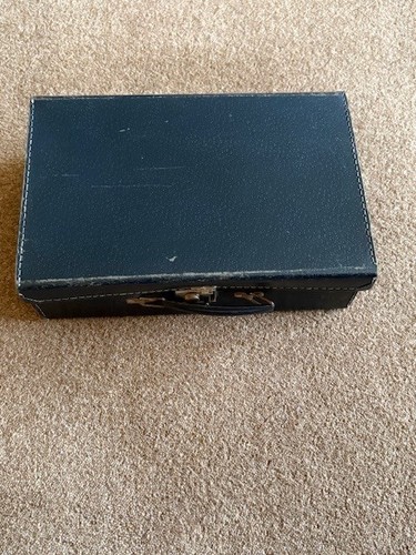Small vintage blue - blue, suitcase