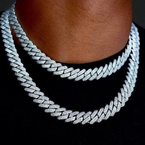 14mm iced out prong cuban - iced,