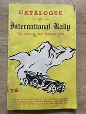 Catalogue Of 1965 Internacional Rally Vintage & Veteran Cars New Zealand