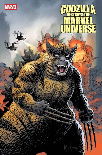 Godzilla destroys the marvel - godzilla,